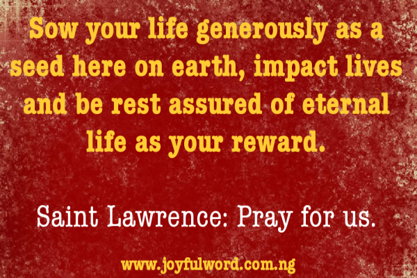 A WORD FOR TODAY 10 AUGUST 2019JOYFUL WORD MINISTRIES